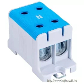   TRACON FLEAL-95/2K Főáramköri leágazó kapocs, sínre/felületre, kék 16-95mm2, max. 1000VAC/1500VDC, max.245A