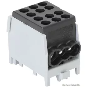   TRACON FLECU-25-16-3F Főáramköri leágazó kapocs, sínre szerelhető, fekete 2.5-25mm2, max. 1000VAC/DC, max.101A