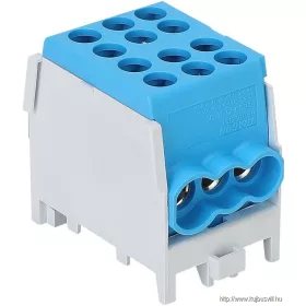   TRACON FLECU-25-16-3K Főáramköri leágazó kapocs, sínre szerelhető, kék 2.5-25mm2, max. 1000VAC/DC, max.101A