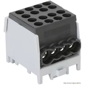   TRACON FLECU-25-16-4F Főáramköri leágazó kapocs, sínre szerelhető, fekete 2.5-25mm2, max. 1000VAC/DC, max.101A