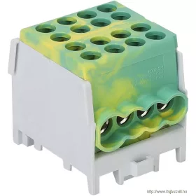   TRACON FLECU-25-16-4ZS Főáramköri leágazó kapocs, sínre szerelhető, zöld/sárga 2.5-25mm2, max. 1000VAC/DC, max.101A