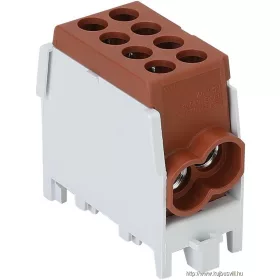   TRACON FLECU-25-25-2B Főáramköri leágazó kapocs, sínre szerelhető, barna 2.5-25mm2, max. 1000VAC/DC, max.101A