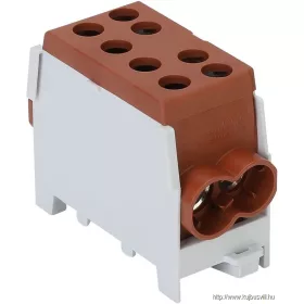   TRACON FLECU-35-25-2B Főáramköri leágazó kapocs, sínre szerelhető, barna 6-35mm2, max. 1000VAC/DC, max.125A