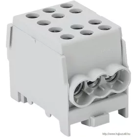   TRACON FLECU-35-25-3 Főáramköri leágazó kapocs, sínre szerelhető, szürke 6-35mm2, max. 1000VAC/DC, max.125A