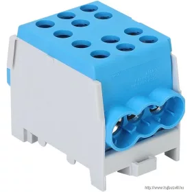   TRACON FLECU-35-25-3K Főáramköri leágazó kapocs, sínre szerelhető, kék 6-35mm2, max. 1000VAC/DC, max.125A