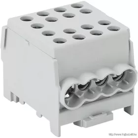   TRACON FLECU-35-25-4 Főáramköri leágazó kapocs, sínre szerelhető, szürke 6-35mm2, max. 1000VAC/DC, max.125A