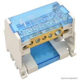   TRACON FLSO25-2P7 Moduláris elosztóblokk nyitható fedéllel 1×25(25)mm2 / 3×10(6)mm2, 3×16(10)mm2, 500VAC/DC, 100A