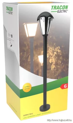TRACON GARST8W LED-es kerti állólámpa 230 VAC, 50 Hz, 8 W, 550 lm, 3000 K, IP54, 1m, EEI=G