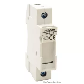   TRACON HBA-1P-20 Szakaszolókapcsoló-biztosító hengeres bizt.hoz, maszkolható 20A, 8x32mm; Un=230V/400V