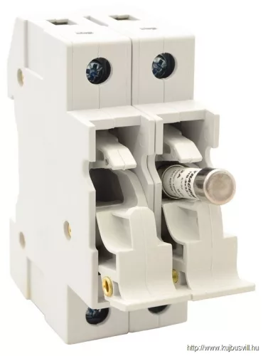 TRACON HBA-2P-20 Szakaszolókapcsoló-biztosítóhengeres bizt.hoz, maszkolható 20A, 8x32mm; Un=230V/400V