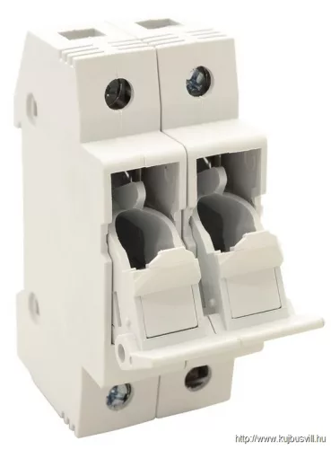 TRACON HBA-2P-32 Szakaszolókapcsoló-biztosítóhengeres bizt.hoz, maszkolható 32A, 10x38mm; Un=230V/400V