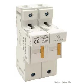   TRACON HBA-2P-50 Szakaszolókapcsoló-biztosítóhengeres bizt.hoz, maszkolható 50A, 14x51mm; Un=230V/400V