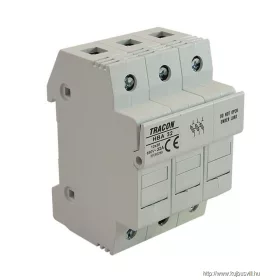   TRACON HBA-3P-32 Szakaszolókapcsoló-biztosítóhengeres bizt.hoz, maszkolható 32A, 10x38mm; Un=230V/400V