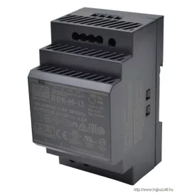   TRACON HDR-60-12 DIN sínre szerelhető tápegység szabályozható DC kimenettel 85-264 VAC / 10,8-13,8 VDC, 54 W, 0-4,5 A
