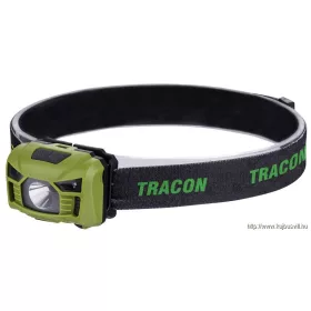   TRACON HL120B Fejlámpa, akkumulátoros, mozgásérzékelős kapcsolással 3 W, 120 lm, 5 h, 3,7 V, 1200 mAh