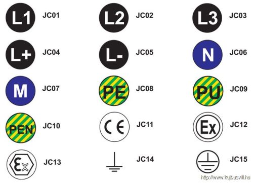 JC01 Jelölőcimke (öntapadós, L1)30 db/A5 d=20 mm