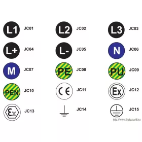 TRACON JC05 Jelölőcimke (öntapadós, L-)30 db/A5 d=20 mm