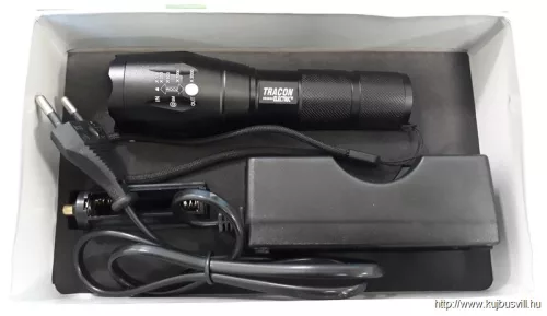 TRACON KL600B Akkumulátoros ledes kézi lámpaállítható fókusszal 4,5 W, 500 lm, 3 h, 3,7 V, 1500 mAh 18650 Li-Ion