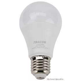   TRACON LAS6010NW Gömb burájú LED fényforrás SAMSUNG chippel 230V,50Hz,10W,4000K,E27,990 lm,200°,A60,SAMSUNG chip, EEI=F