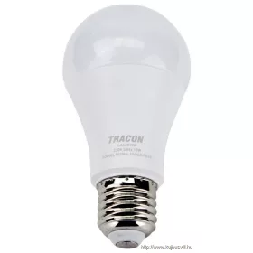   TRACON LAS6012NW Gömb burájú LED fényforrás SAMSUNG chippel 230V,50Hz,12W,4000K,E27,1180 lm,200°,A60,SAMSUNG chip, EEI=F