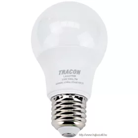   TRACON LAS607NW Gömb burájú LED fényforrás SAMSUNG chippel 230V,50Hz,7W,4000K,E27,630 lm,200°,A60,SAMSUNG chip, EEI=F
