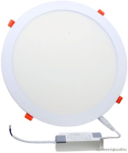 LED-DL-21NW Beépíthető LED mélysugárzó, kerek, fehér 230 VAC 50Hz, 21 W, 2155 lm, D=300 mm, 4000 K, IP40, EEI=F