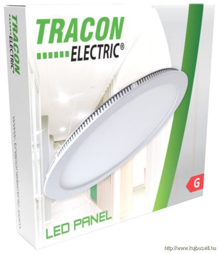 TRACON LED-DL-6NW Beépíthető LED mélysugárzó, kerek, fehér 220-240 VAC, 6 W, 490 lm, D=118 mm, 4000 K, IP40, EEI=G