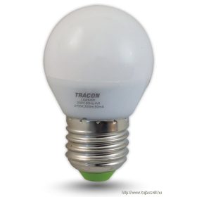   TRACON LG454W Gömb búrájú LED fényforrás 230 VAC, 4 W, 2700 K, E27, 320 lm, 200°, G45, EEI=G