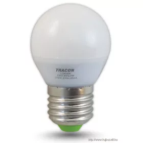   TRACON LG455W LED fényforrás 230 VAC, 5 W, 2700 K, E27, 380 lm, 200°, G45, EEI=G