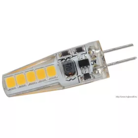   TRACON LG4X2W Szilikon házas LED fényforrás 12 VAC/DC, 2 W, 3000 K, G4, 180 lm, 270°, EEI=F