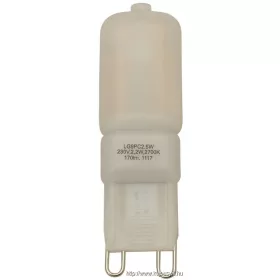   TRACON LG9PC2,5W LED G9 fényforrás műanyag házban 230 V, 50 Hz, G9, 2 W, 180 lm, 3000 K, 300°, EEI=F