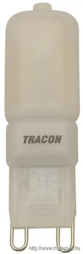 TRACON LG9PC2,5W LED G9 fényforrás műanyag házban 230 V, 50 Hz, G9, 2 W, 180 lm, 3000 K, 300°, EEI=F