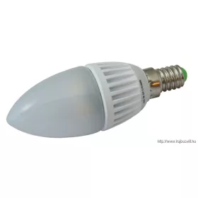   TRACON LGY5NW Gyertya burájú LED fényforrás, tejüveg 230 V, 50 Hz, 5 W, 4000 K, E14, 380 lm, 180°, EEI=G