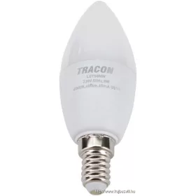   TRACON LGYS8NW Gyertya búrájú LED fényforrásSAMSUNG chippel 230V,50Hz,8W,4000K,E14,720lm,180°,C37,SAMSUNG chip, EEI=F