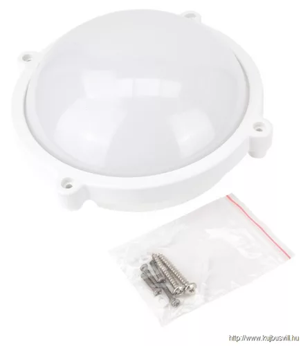 TRACON LHIPK8W Védett, műanyag házas LED hajólámpa, kerek forma 230 VAC, 50 Hz, 8 W, 710 lm, 4000 K, IP65, EEI=F
