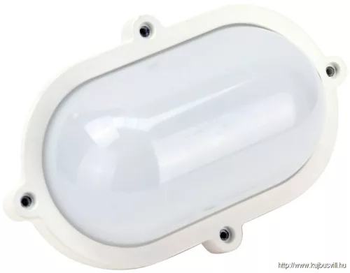 TRACON LHIPO8W Védett, műanyag házas LED hajólámpa, ovális forma 230 VAC, 50 Hz, 8 W, 710 lm, 4000 K, IP65, EEI=F