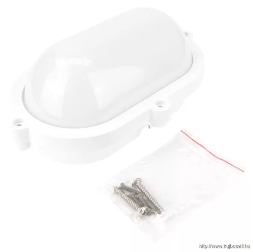 TRACON LHIPO8W Védett, műanyag házas LED hajólámpa, ovális forma 230 VAC, 50 Hz, 8 W, 710 lm, 4000 K, IP65, EEI=F