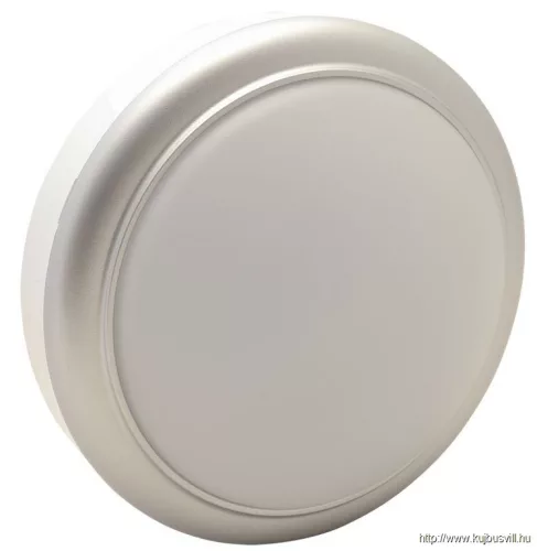 TRACON LHLMKS15NW Műanyag házas LED hajólámpa ezüst kerettel, kerek 230 V, 50 Hz, 15 W, 4000 K, 1050 lm, IP54, ABS+PC, EEI=G