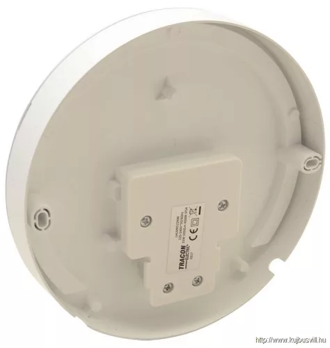 TRACON LHLMKS15NW Műanyag házas LED hajólámpa ezüst kerettel, kerek 230 V, 50 Hz, 15 W, 4000 K, 1050 lm, IP54, ABS+PC, EEI=G