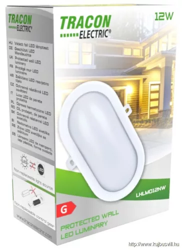 TRACON LHLMO6NW Műanyag házas LED hajólámpa, ovális forma 230 V, 50 Hz, 6 W, 420 lm, 4000 K, IP54, EEI=G