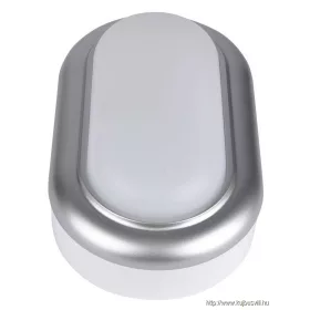   TRACON LHLMOS8NW Műanyag házas LED hajólámpa ezüst kerettel, ovális 230 V, 50 Hz, 8 W, 4000 K, 560 lm, IP54, ABS+PC, EEI=G