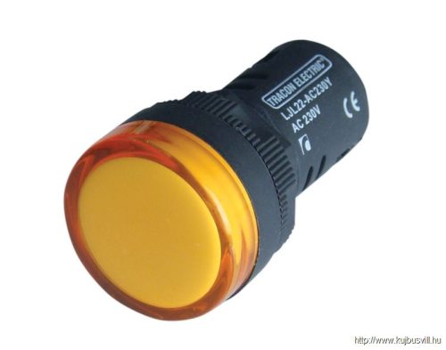 LJL22-YE LED-es jelzőlámpa, sárga 230V AC/DC, d=22mm