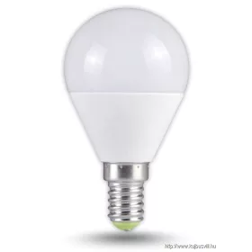   TRACON LMG455NW Gömb búrájú LED fényforrás 230VAC, 5 W, 4000 K, E14, 380 lm, 200°, EEI=G