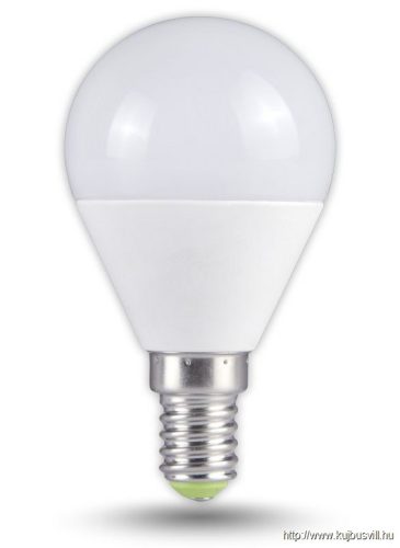 LMG455W Gömb búrájú LED fényforrás 230VAC, 5 W, 2700 K, E14, 380 lm, 200°, EEI=G