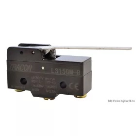   TRACON LS15GM-B Helyzetkapcsoló, rugószáras 1xCO, 2A/230V AC-15, 0,3A/250V DC-13, 49mm, IP00