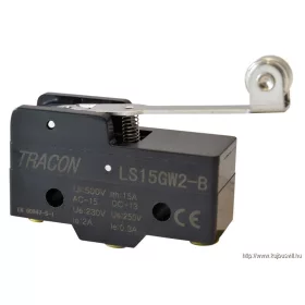   TRACON LS15GW2-B Helyzetkapcsoló, rugószáras-görgős 1xCO, 2A/230V AC-15, 0,3A/250V DC-13, 35mm, IP00