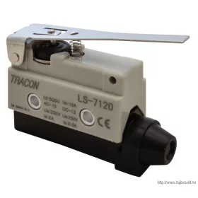   TRACON LS7120 Helyzetkapcsoló, rugószáras 1xCO, 2A/230V AC-15, 0,3A/250V DC-13, 65mm, IP40