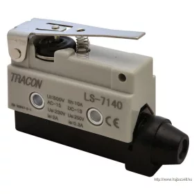   TRACON LS7140 Helyzetkapcsoló, rugószáras 1xCO, 2A/230V AC-15, 0,3A/250V DC-13, 46mm, IP40