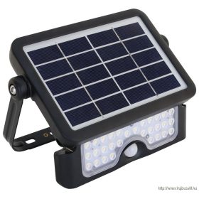   TRACON LSFL5W Napelemes LED fényvető mozgásérzékelővel 5 W, 4000 K, 500 lm, IP65, 3,7 V 2×1500 mAh
