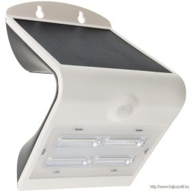   TRACON LSLBW3W Napelemes LED fali világítótest mozgásérzékelővel, fehér 3,2 W, 4000 K, 400 lm, IP65, 3,7 V, 2 Ah